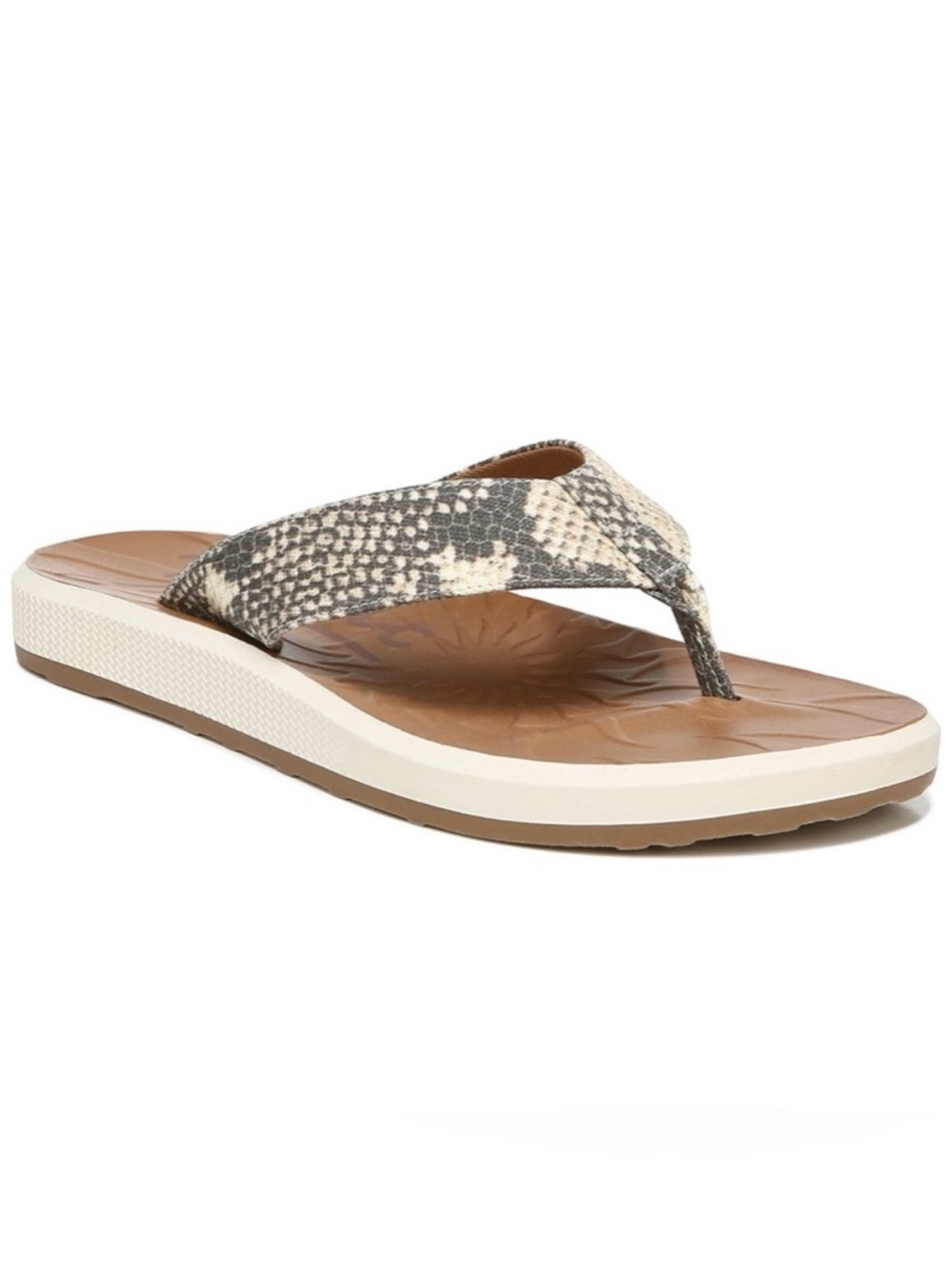 👙 Zodiac Sunny natural snake 7.5 NIB brown flip flops sandals beige brown